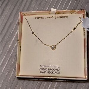 Gold Necklace van cleef style Cubic Zirconia
